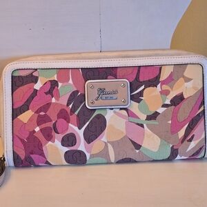 VTG Guess Large Y2K Zip Around Cluch